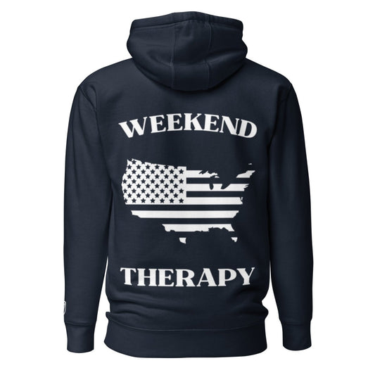Weekend Therapy National Pride Hoodie – USA Silhouette Edition by Weekend Therapy™ – Weekend Therapy Clothing