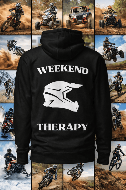 Action Sport Helmet Hoodie | Weekend Therapy by Weekend Therapy™ – Weekend Therapy Clothing