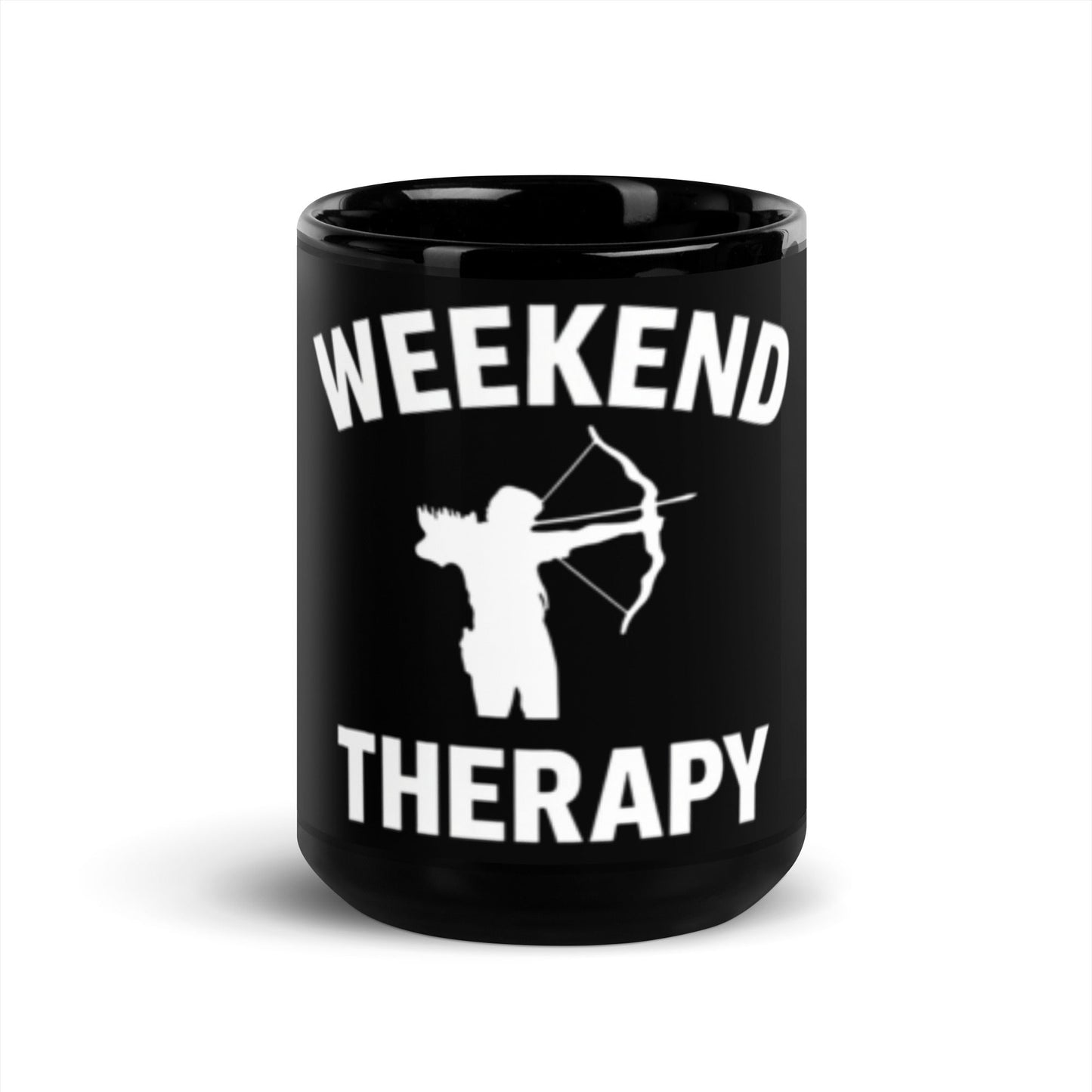 Black Glossy Mug by Weekend Therapy™ – Weekend Therapy Clothing