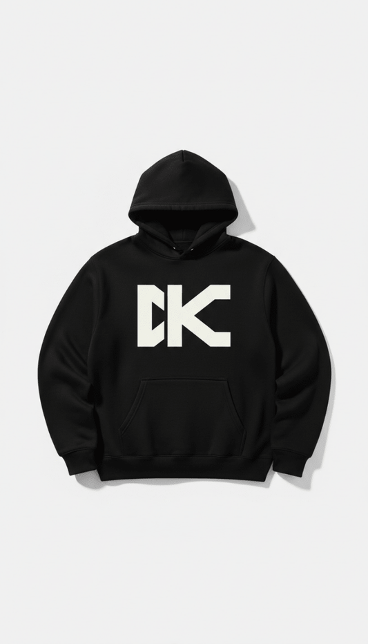 Black Hoodie With Typographic Logo by Weekend Therapy™ – Weekend Therapy Clothing