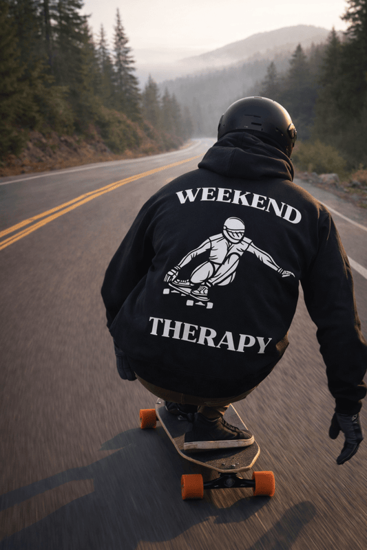 Downhill Longboarding Hoodie | Weekend Therapy by Weekend Therapy™ – Weekend Therapy Clothing