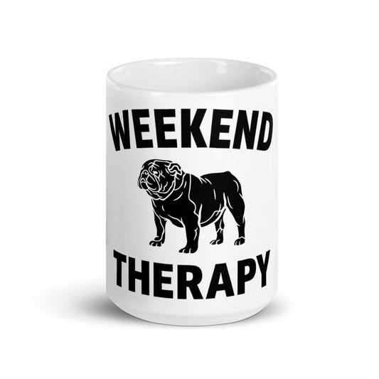 English Bulldog Mug | Weekend Therapy by Weekend Therapy™ – Weekend Therapy Clothing