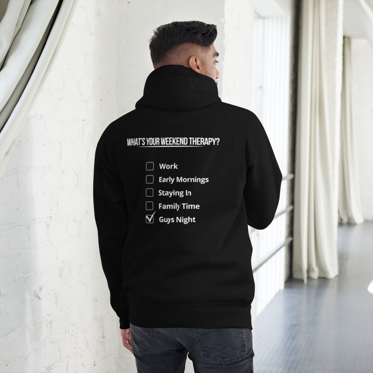 Guys Night Hoodie | Weekend Therapy by Weekend Therapy™ – Weekend Therapy Clothing