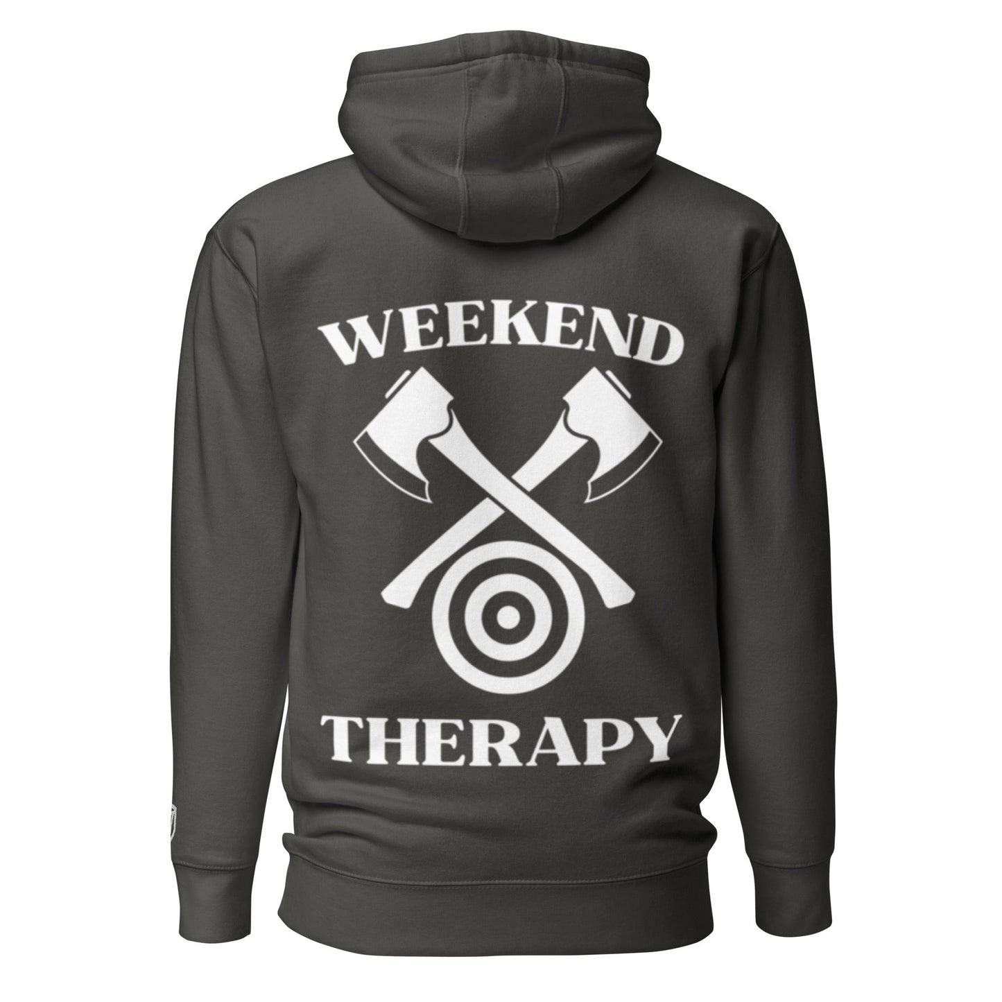 Weekend Therapy Axe Throwing Hoodie – Bullseye Edition by Weekend Therapy™ – Weekend Therapy Clothing