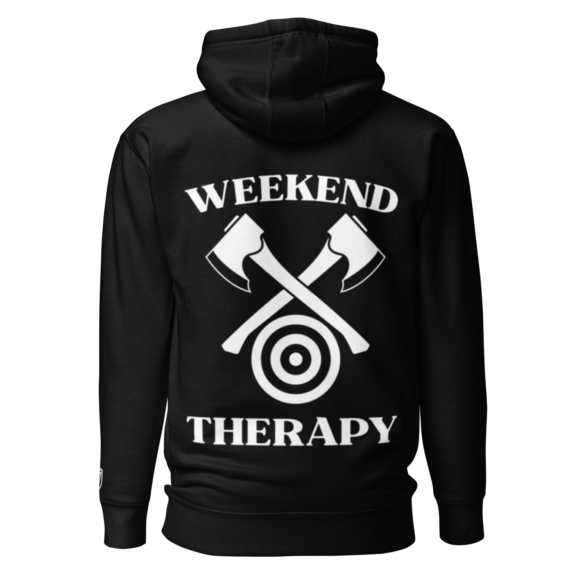 Weekend Therapy Axe Throwing Hoodie – Bullseye Edition by Weekend Therapy™ – Weekend Therapy Clothing