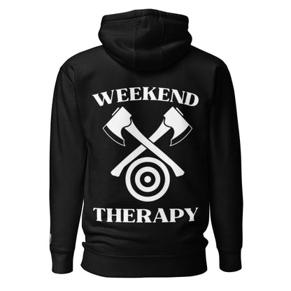 Weekend Therapy Axe Throwing Hoodie – Bullseye Edition by Weekend Therapy™ – Weekend Therapy Clothing
