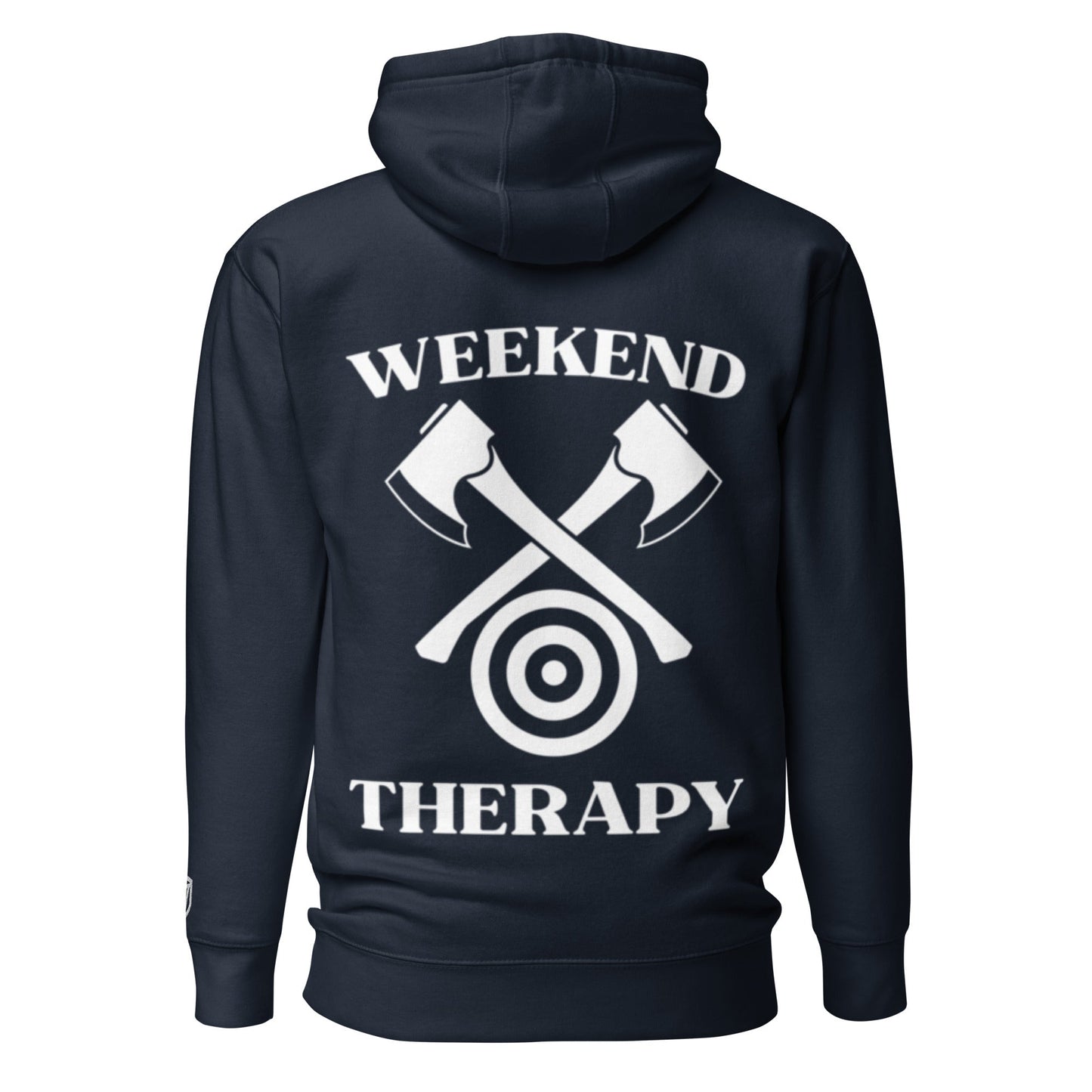 Weekend Therapy Axe Throwing Hoodie – Bullseye Edition by Weekend Therapy™ – Weekend Therapy Clothing