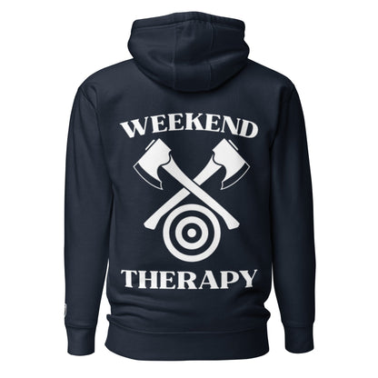 Weekend Therapy Axe Throwing Hoodie – Bullseye Edition by Weekend Therapy™ – Weekend Therapy Clothing