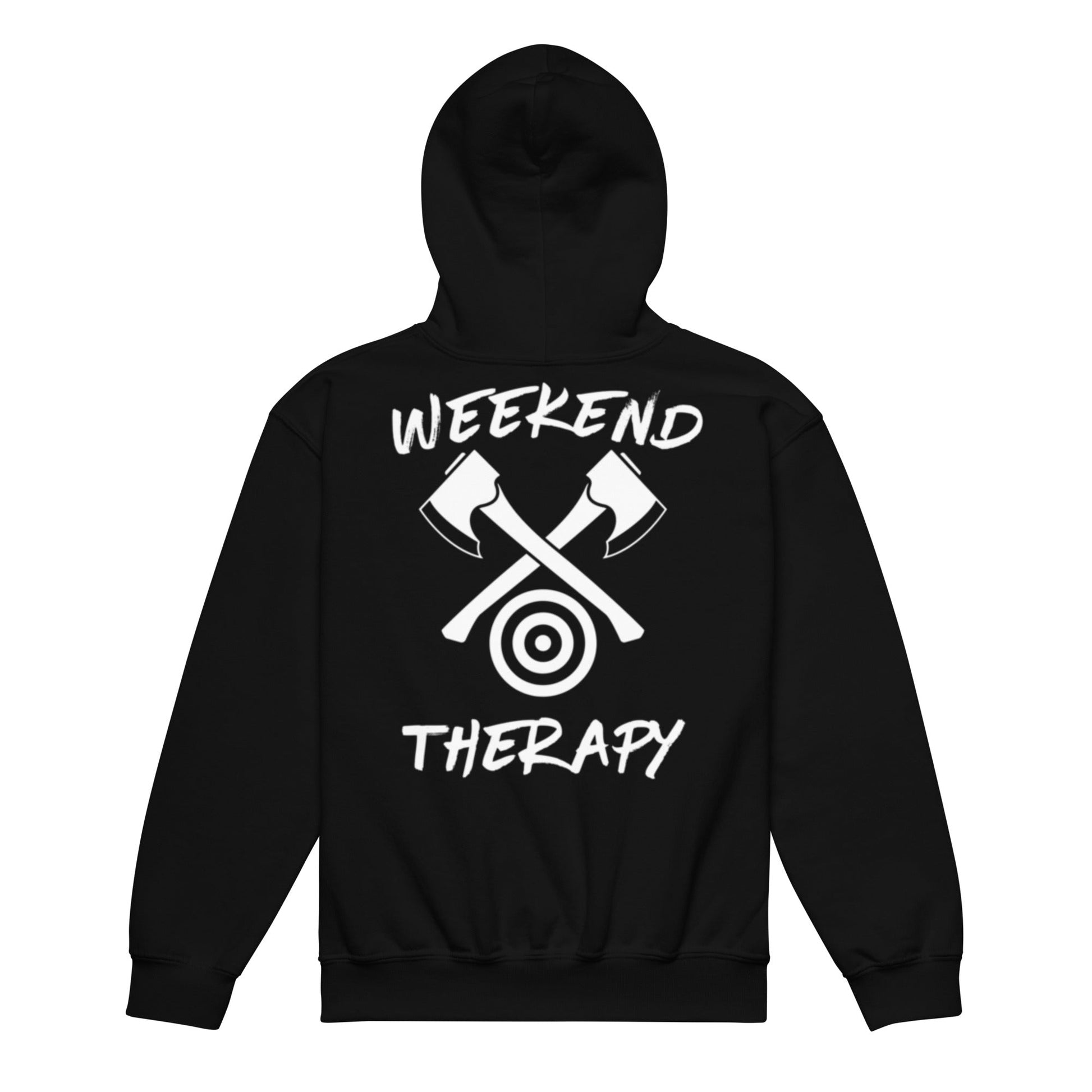 Weekend Therapy Axe Throwing Hoodie – Bullseye Edition by Weekend Therapy™ – Weekend Therapy Clothing
