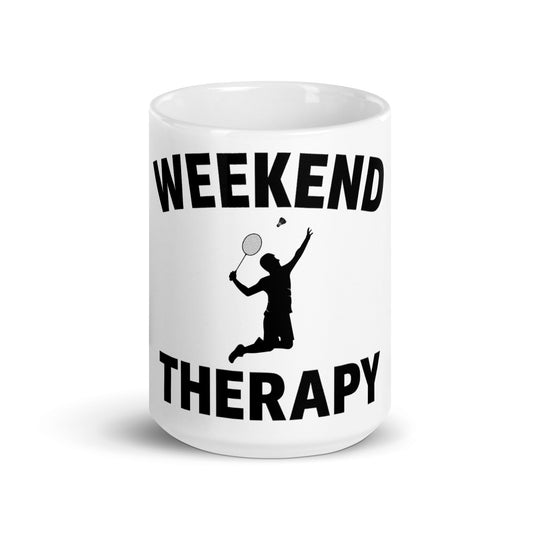 Weekend Therapy Badminton Mug – Racket Edition by Weekend Therapy™ – Weekend Therapy Clothing