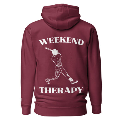 Weekend Therapy Baseball Hoodie – Swing Edition by Weekend Therapy™ – Weekend Therapy Clothing