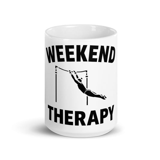 Weekend Therapy Gymnastics Mug – Uneven Bars Edition by Weekend Therapy™ – Weekend Therapy Clothing