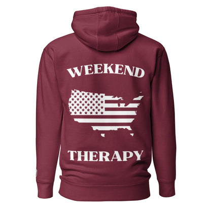 Weekend Therapy National Pride Hoodie – USA Silhouette Edition by Weekend Therapy™ – Weekend Therapy Clothing