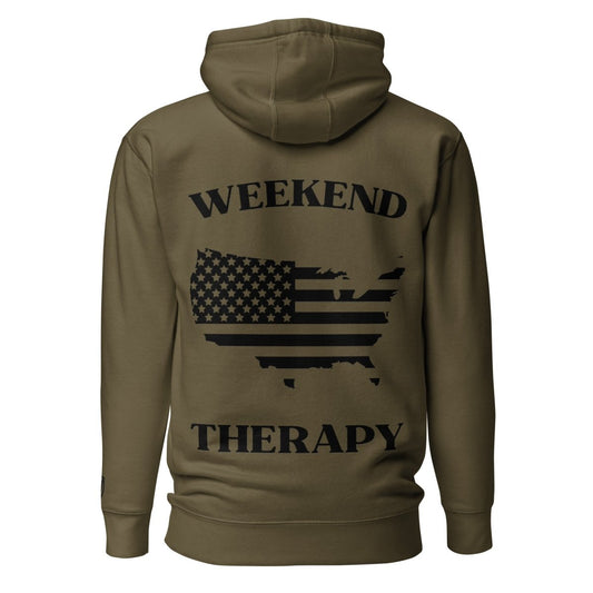 Weekend Therapy National Pride Hoodie – USA Silhouette Edition by Weekend Therapy™ – Weekend Therapy Clothing