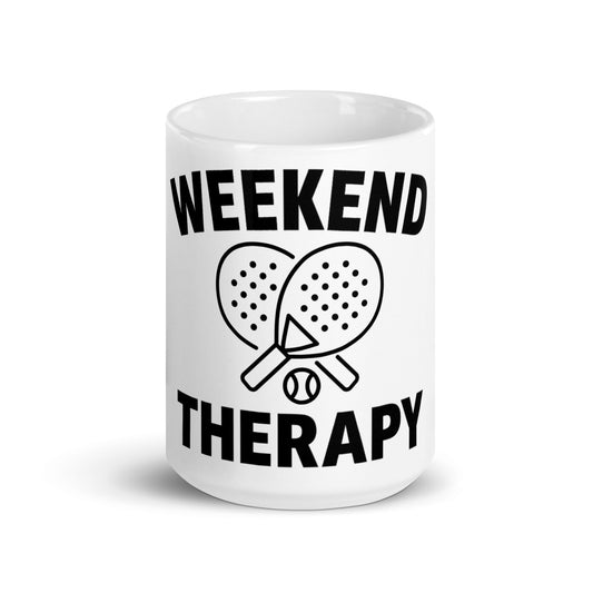 Weekend Therapy Padel Mug – Racket Edition by Weekend Therapy™ – Weekend Therapy Clothing