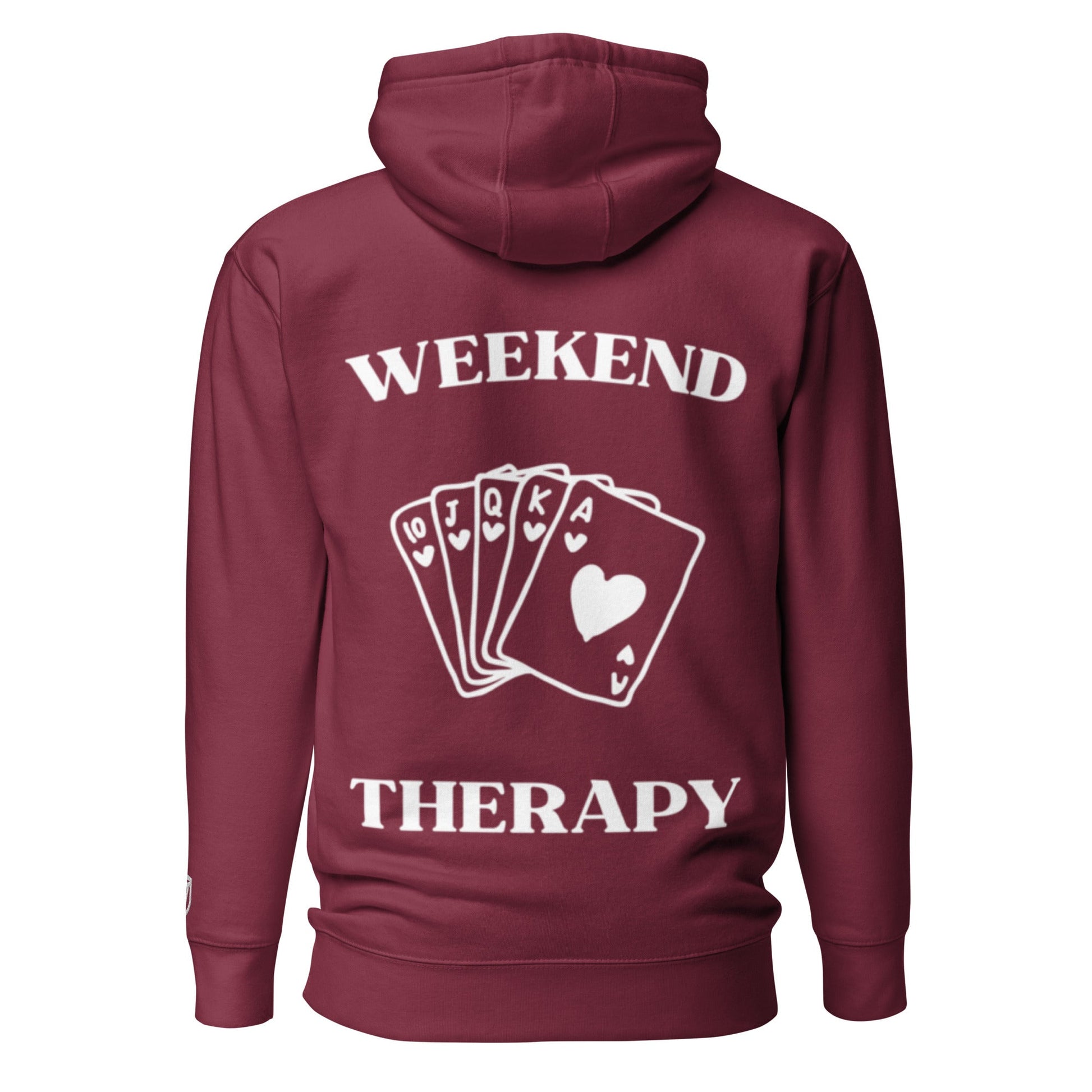 Weekend Therapy Poker Hand Hoodie – Royal Flush Edition by Weekend Therapy™ – Weekend Therapy Clothing
