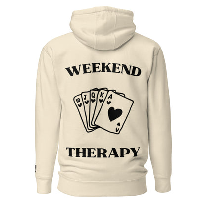 Weekend Therapy Poker Hand Hoodie – Royal Flush Edition by Weekend Therapy™ – Weekend Therapy Clothing
