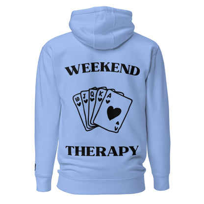 Weekend Therapy Poker Hand Hoodie – Royal Flush Edition by Weekend Therapy™ – Weekend Therapy Clothing