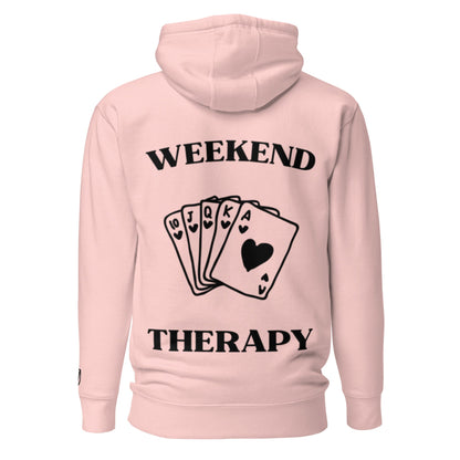 Weekend Therapy Poker Hand Hoodie – Royal Flush Edition by Weekend Therapy™ – Weekend Therapy Clothing