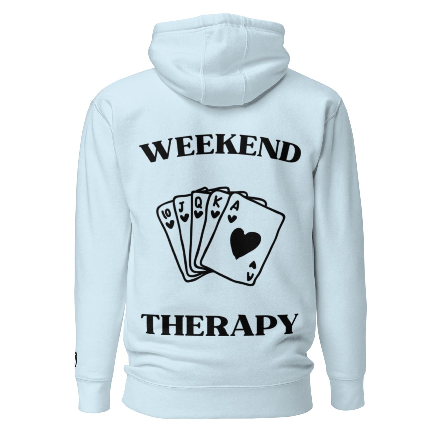 Weekend Therapy Poker Hand Hoodie – Royal Flush Edition by Weekend Therapy™ – Weekend Therapy Clothing