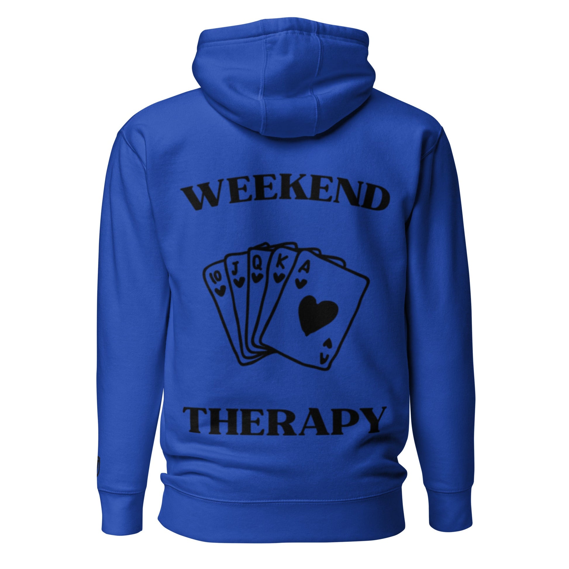 Weekend Therapy Poker Hand Hoodie – Royal Flush Edition by Weekend Therapy™ – Weekend Therapy Clothing