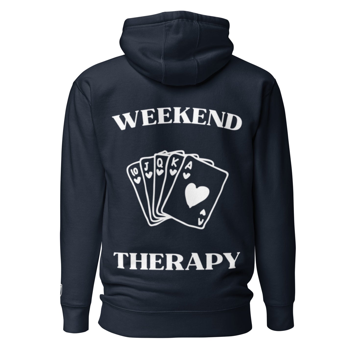 Weekend Therapy Poker Hand Hoodie – Royal Flush Edition by Weekend Therapy™ – Weekend Therapy Clothing