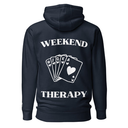 Weekend Therapy Poker Hand Hoodie – Royal Flush Edition by Weekend Therapy™ – Weekend Therapy Clothing