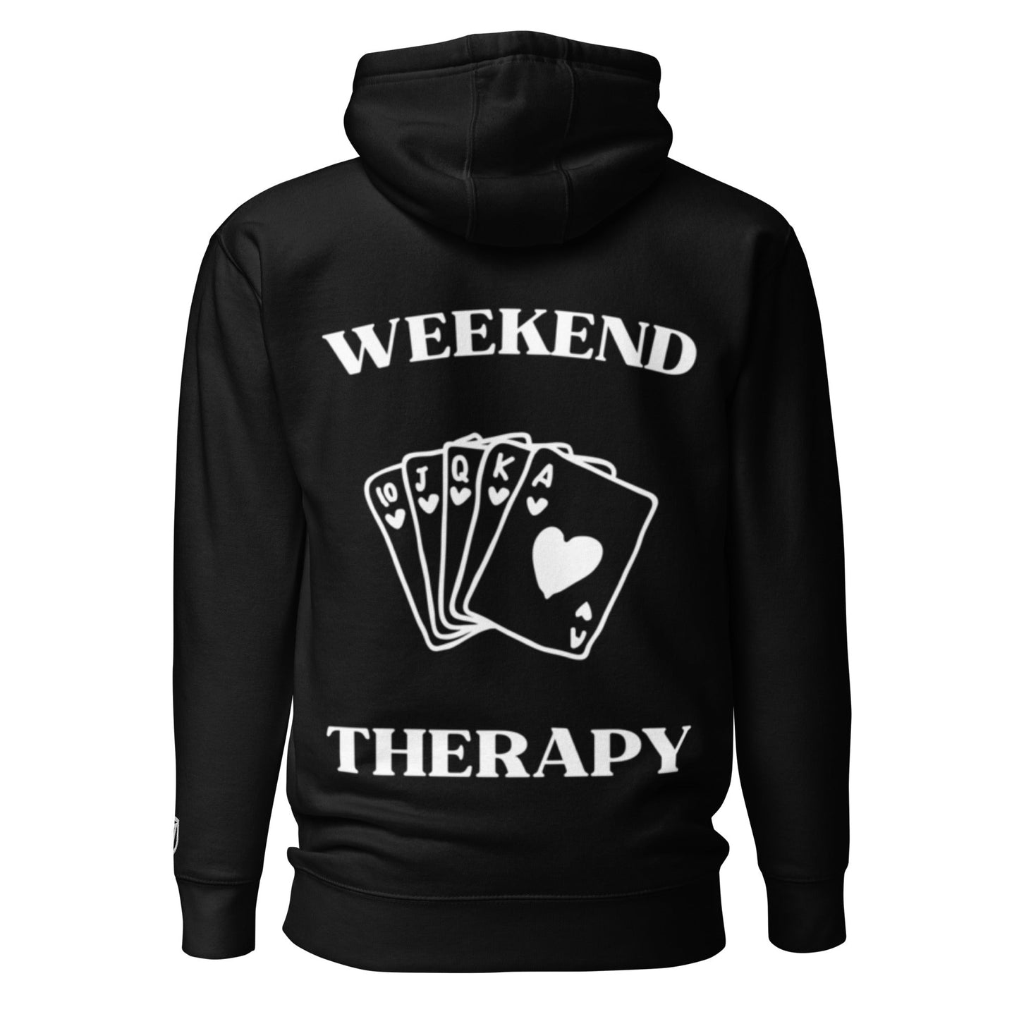 Weekend Therapy Poker Hand Hoodie – Royal Flush Edition by Weekend Therapy™ – Weekend Therapy Clothing