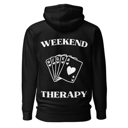 Weekend Therapy Poker Hand Hoodie – Royal Flush Edition by Weekend Therapy™ – Weekend Therapy Clothing