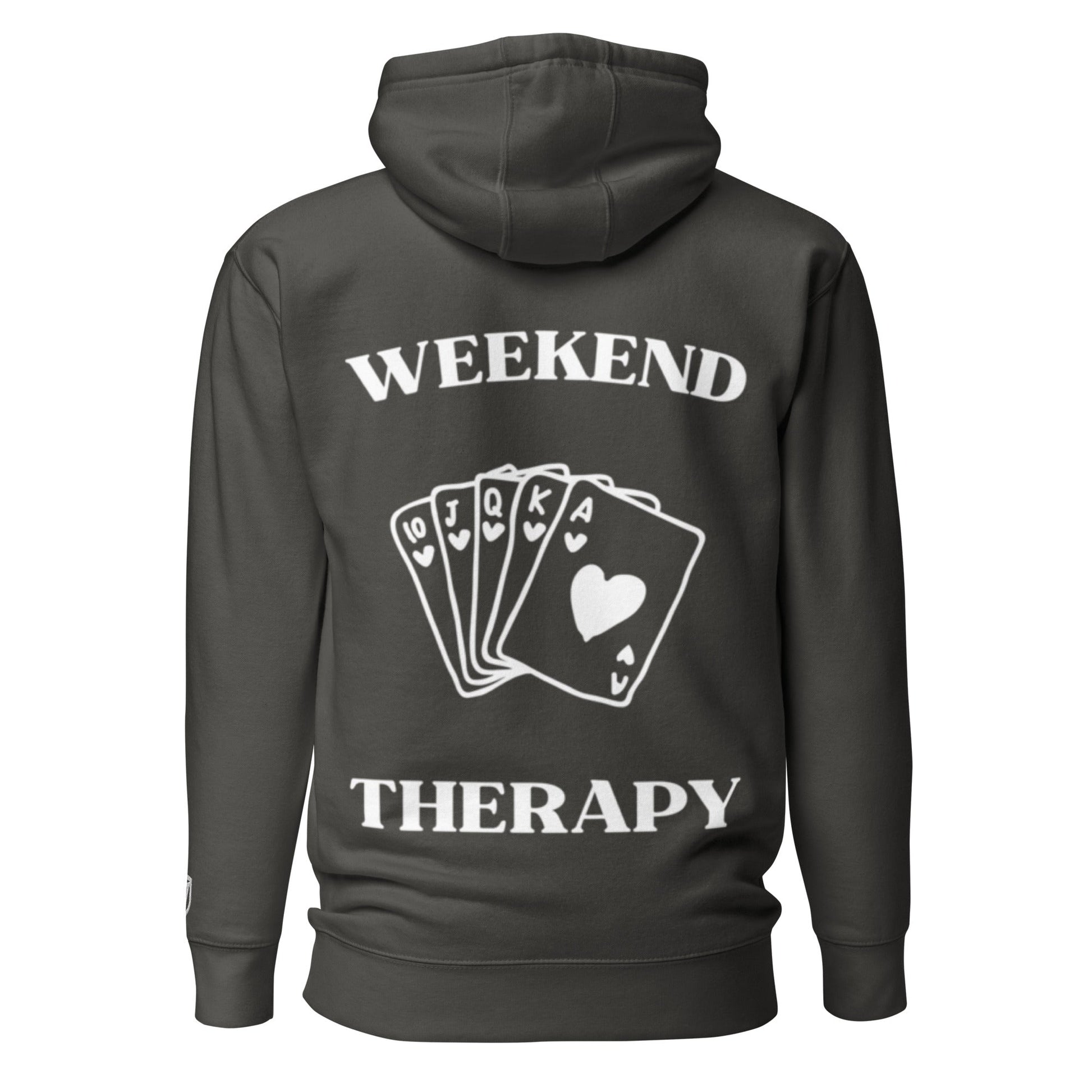 Weekend Therapy Poker Hand Hoodie – Royal Flush Edition by Weekend Therapy™ – Weekend Therapy Clothing