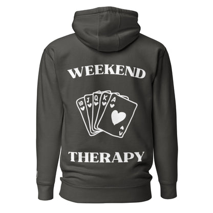 Weekend Therapy Poker Hand Hoodie – Royal Flush Edition by Weekend Therapy™ – Weekend Therapy Clothing