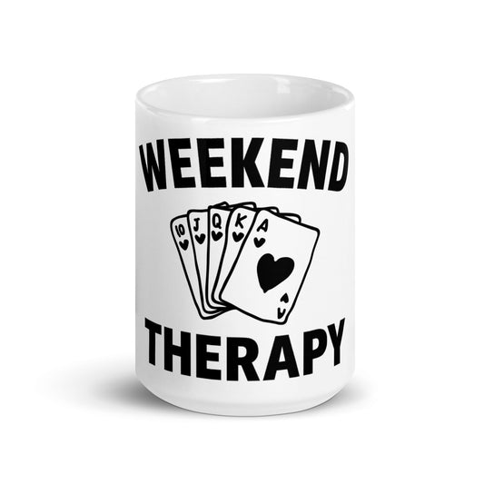 Weekend Therapy Poker Hand Mug – Royal Flush Edition by Weekend Therapy™ – Weekend Therapy Clothing