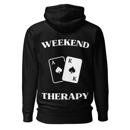 Weekend Therapy Poker Hoodie – Ace King Spades Edition by Weekend Therapy™ – Weekend Therapy Clothing