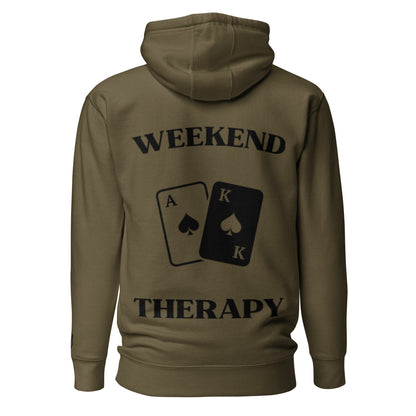 Weekend Therapy Poker Hoodie – Ace King Spades Edition by Weekend Therapy™ – Weekend Therapy Clothing