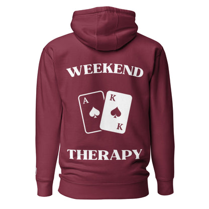 Weekend Therapy Poker Hoodie – Ace King Spades Edition by Weekend Therapy™ – Weekend Therapy Clothing