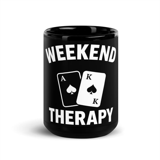 Weekend Therapy Poker Mug – Ace King Spades Edition by Weekend Therapy™ – Weekend Therapy Clothing