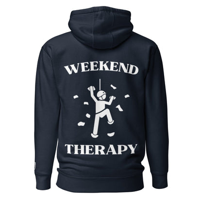 Weekend Therapy Rock Climbing Hoodie – Chalk Toss Edition by Weekend Therapy™ – Weekend Therapy Clothing