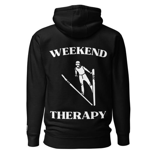 Weekend Therapy Skiing Hoodie – Long Jump Edition by Weekend Therapy™ – Weekend Therapy Clothing