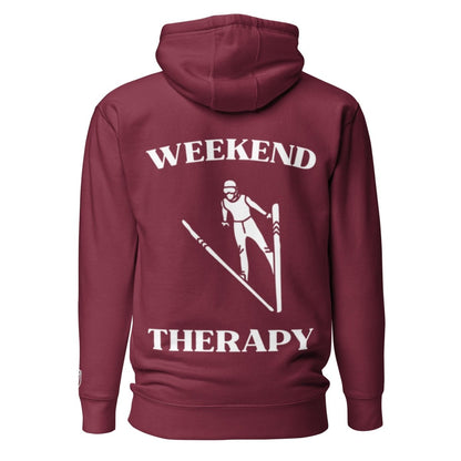 Weekend Therapy Skiing Hoodie – Long Jump Edition by Weekend Therapy™ – Weekend Therapy Clothing