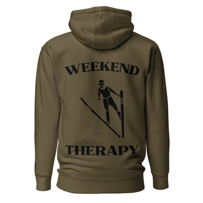 Weekend Therapy Skiing Hoodie – Long Jump Edition by Weekend Therapy™ – Weekend Therapy Clothing