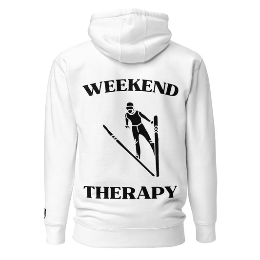 Weekend Therapy Skiing Hoodie – Long Jump Edition by Weekend Therapy™ – Weekend Therapy Clothing