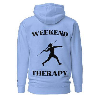 Weekend Therapy Track & Field Hoodie – Javelin Throw Edition by Weekend Therapy™ – Weekend Therapy Clothing
