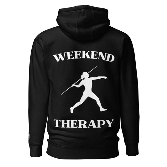 Weekend Therapy Track & Field Hoodie – Javelin Throw Edition by Weekend Therapy™ – Weekend Therapy Clothing