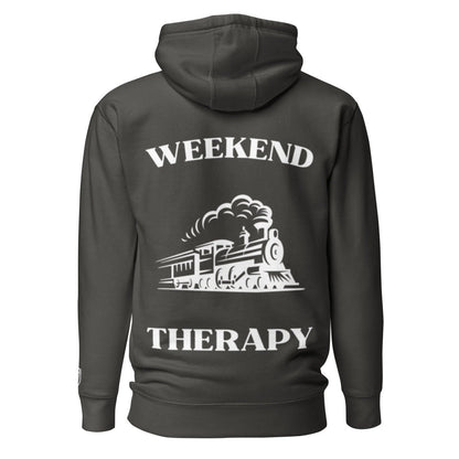Weekend Therapy Train Hoodie – Full Steam Edition by Weekend Therapy™ – Weekend Therapy Clothing