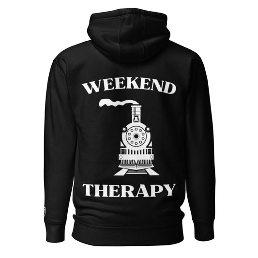 Weekend Therapy Train Hoodie – Steam Locomotive Edition by Weekend Therapy™ – Weekend Therapy Clothing