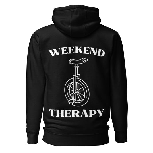 Weekend Therapy Unicycle Hoodie – Balance Edition by Weekend Therapy™ – Weekend Therapy Clothing