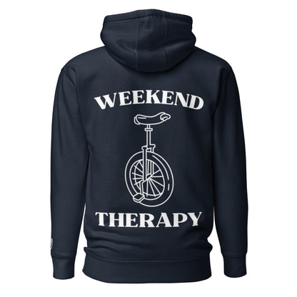 Weekend Therapy Unicycle Hoodie – Balance Edition by Weekend Therapy™ – Weekend Therapy Clothing