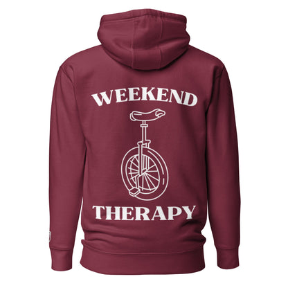 Weekend Therapy Unicycle Hoodie – Balance Edition by Weekend Therapy™ – Weekend Therapy Clothing
