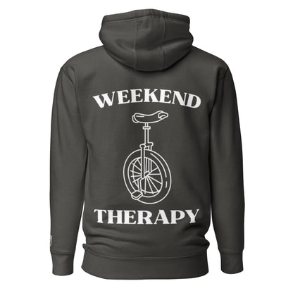 Weekend Therapy Unicycle Hoodie – Balance Edition by Weekend Therapy™ – Weekend Therapy Clothing