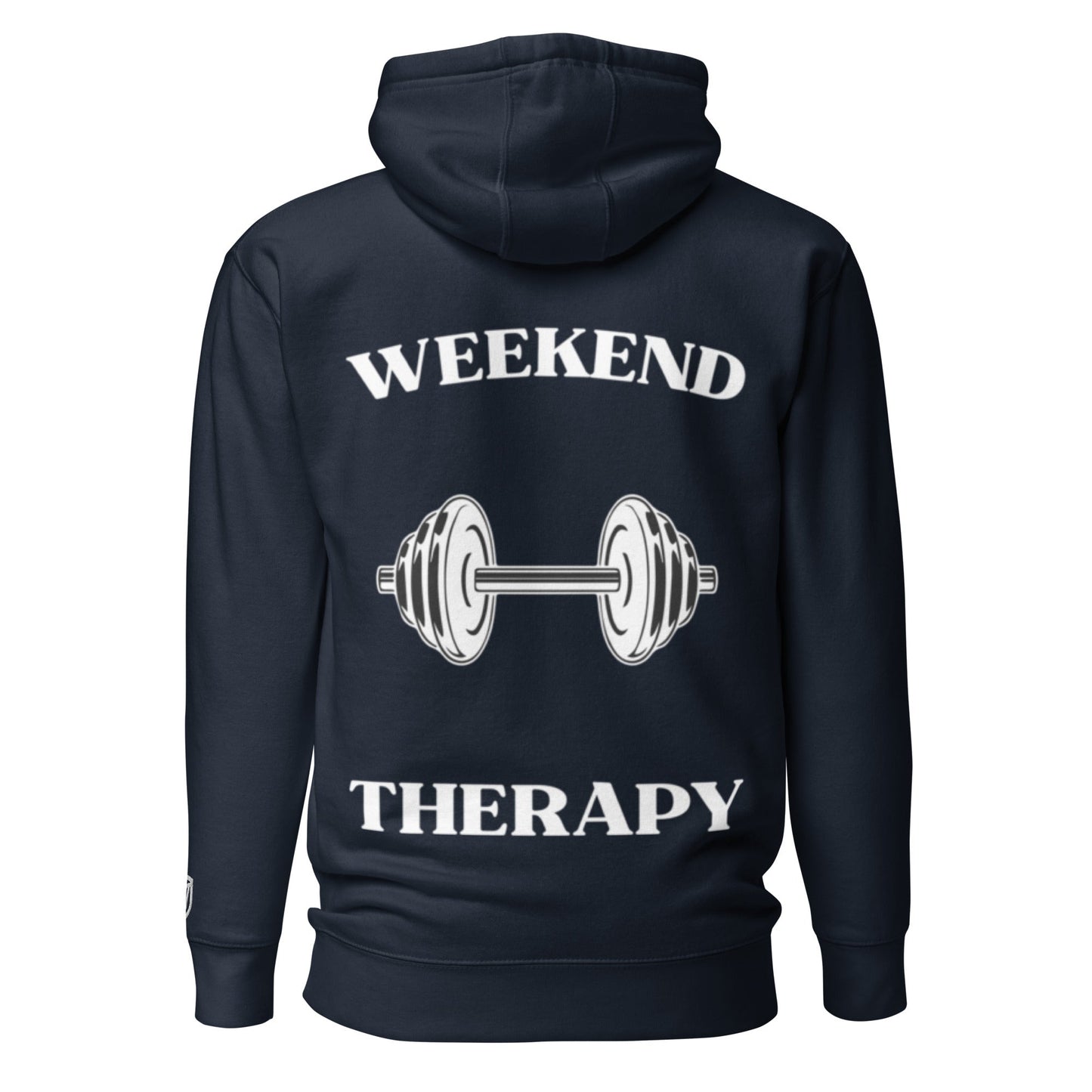 Weekend Therapy Weightlifting Hoodie – Heavy Dumbbell Edition by Weekend Therapy™ – Weekend Therapy Clothing